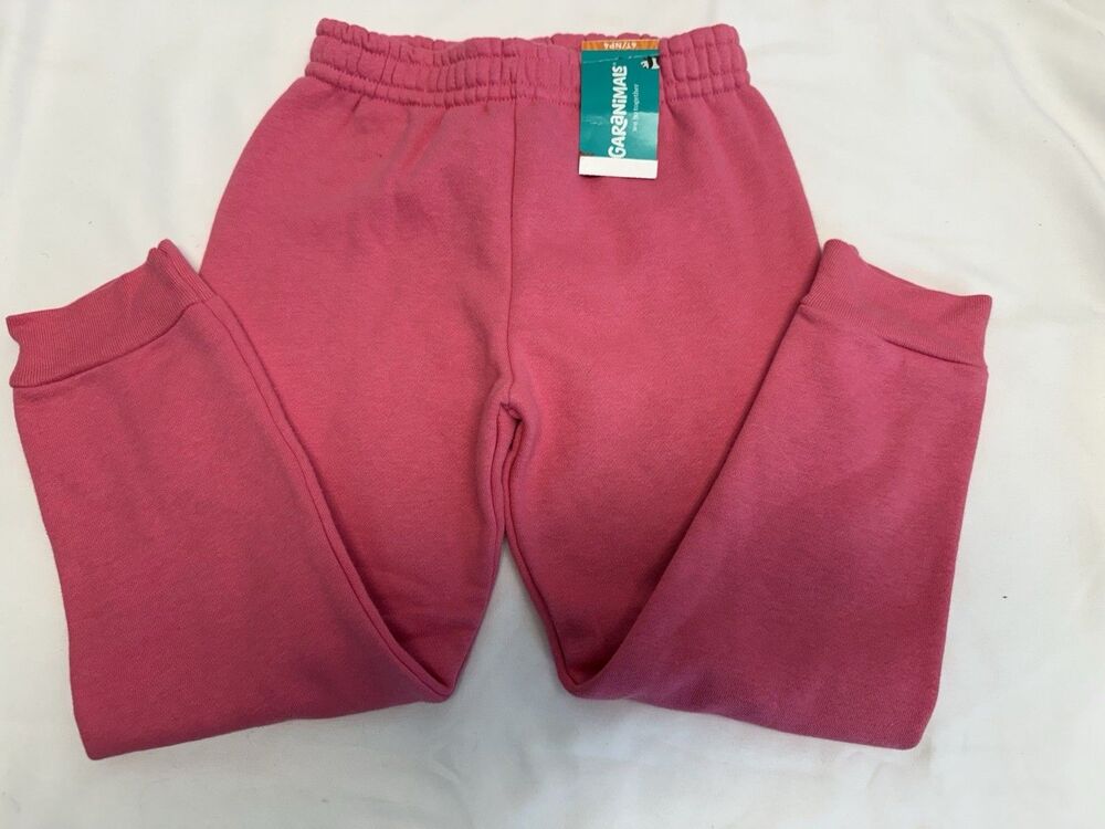 Garanimals Girls Rib Cuff Fleece Pants Size 4T Pink Elastic Waist Sz 4T NWT